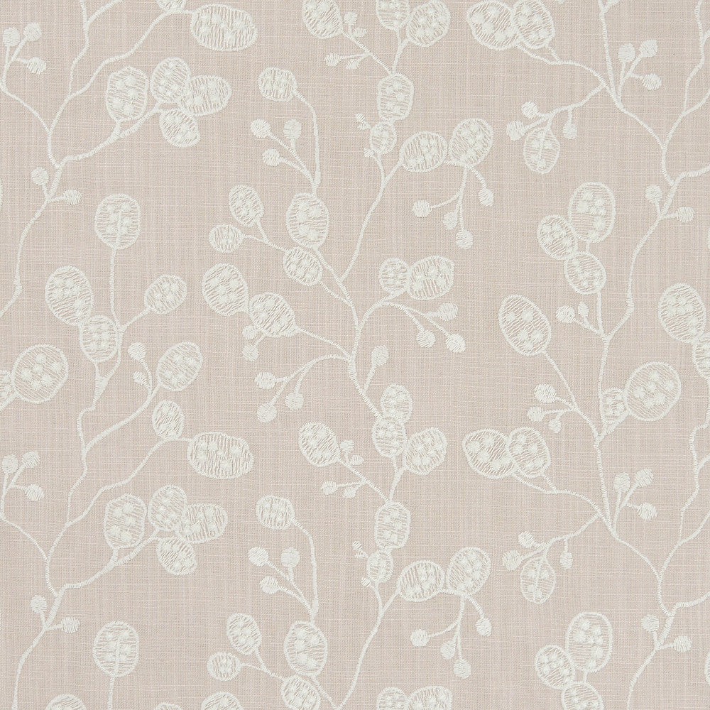 Honesty Blush by Clarke And Clarke Designer Fabric CLARKE & CLARKE BOTANICA VISCOSE - 70%;LINEN - 30% India - Horizontal: 12.99 and Vertical: 9.25 55 - Swanky Fabrics -