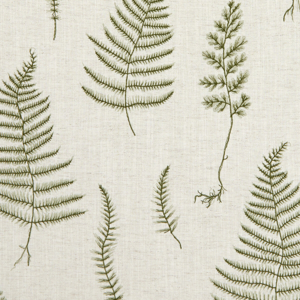 Lorelle Natural/Forest by Clarke And Clarke Designer Fabric CLARKE & CLARKE BOTANICA VISCOSE - 70%;LINEN - 30% India - Horizontal: 26.38 and Vertical: 18.9 55 - Swanky Fabrics -