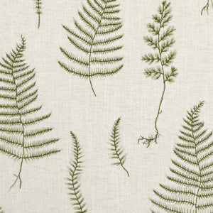 Clarke And Clarke Fabric Lorelle Natural/Forest