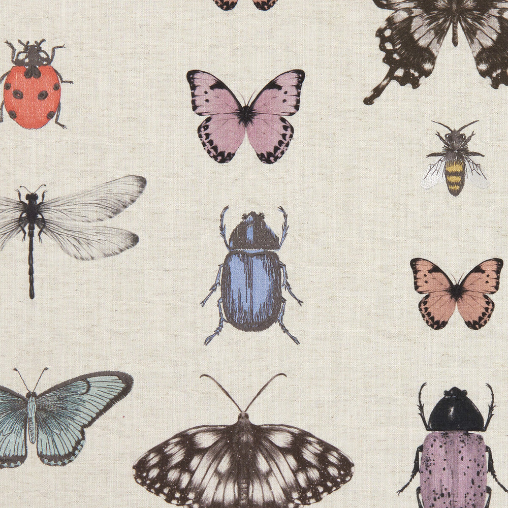 Papilio Blush/Natural by Clarke And Clarke Designer Fabric CLARKE & CLARKE BOTANICA VISCOSE - 70%;LINEN - 30% India Horizontal: 53.94 and Vertical: 18.9 55 - Swanky Fabrics -