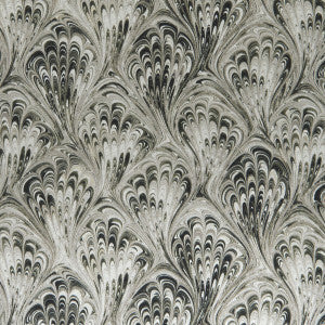 Clarke And Clarke Fabric Pavone Charcoal/Natural