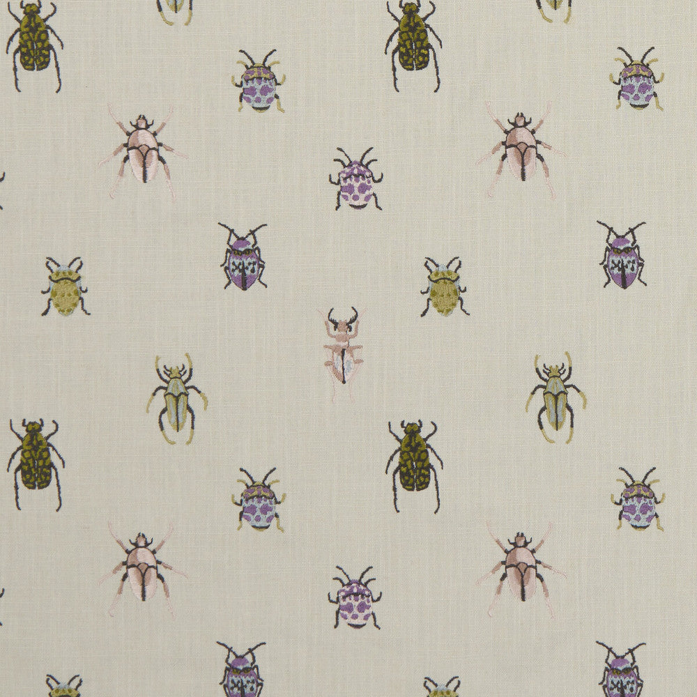 Beetle Multi by Clarke And Clarke Designer Fabric CLARKE & CLARKE BOTANICA VISCOSE - 75%;LINEN - 25% India Horizontal: 8.27 and Vertical: 9.06 54 - Swanky Fabrics -