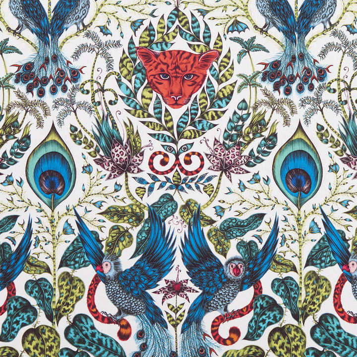 Amazon Jungle by Clarke And Clarke Designer Fabric ANIMALIA BY EMMA J SHIPLEY FOR C&C COTTON - 100% United Kingdom HEAVY Horizontal: 13.58 and Vertical: 24.61 54 - Swanky Fabrics -