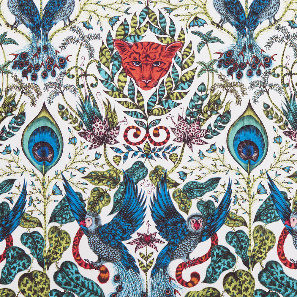 Amazon Jungle by Clarke And Clarke Designer Fabric ANIMALIA BY EMMA J SHIPLEY FOR C&C COTTON - 100% United Kingdom HEAVY Horizontal: 13.58 and Vertical: 24.61 54 - Swanky Fabrics -