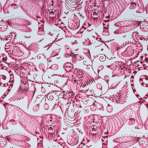 Clarke And Clarke Fabric Extinct Magenta