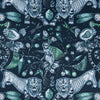 Clarke And Clarke Fabric Extinct Navy