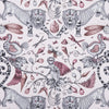 Clarke And Clarke Fabric Extinct Pink