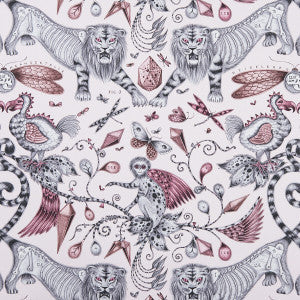 Clarke And Clarke Fabric Extinct Pink