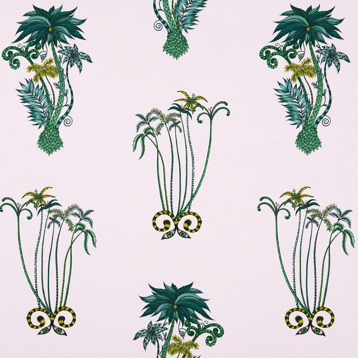 Jungle Palms Pink by Clarke And Clarke Fabric Clarke And Clarke Fabric Jungle Palms PinkFabric ANIMALIA BY EMMA J SHIPLEY FOR C&C COTTON - 100% United Kingdom </p><p>Repeat: H: 18.11, V: 26.18 54 - Fabric Carolina -