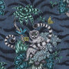 Clarke And Clarke Fabric Lemur Navy