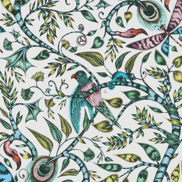 Rousseau Jungle by Clarke And Clarke Designer Fabric ANIMALIA BY EMMA J SHIPLEY FOR C&C COTTON - 100% United Kingdom HEAVY Horizontal: 13.58 and Vertical: 26.97 54 - Swanky Fabrics -