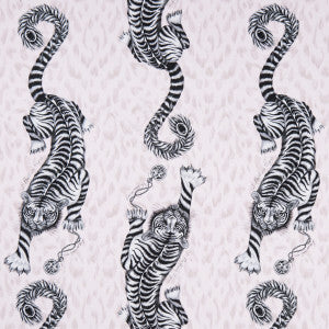 Clarke And Clarke Fabric Tigris Pink