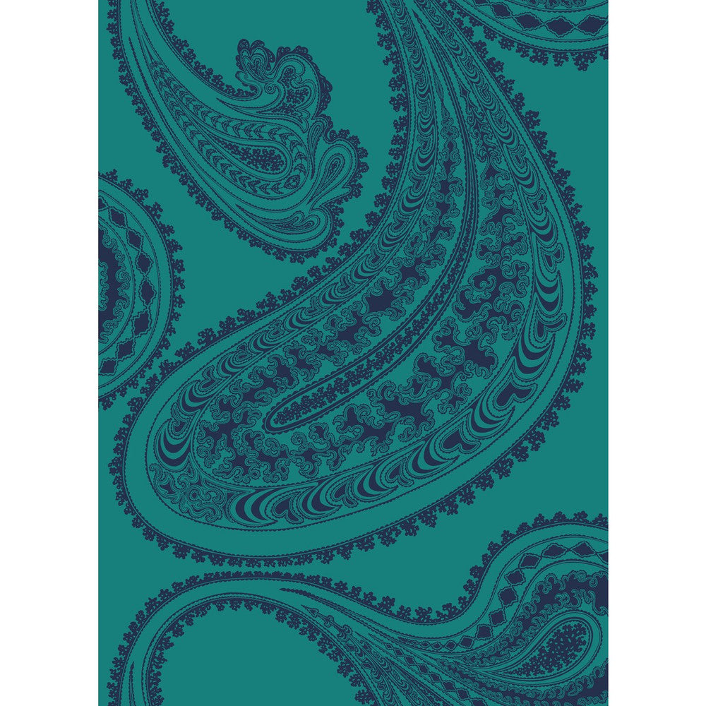 Rajapur Ink On Petrol by Cole & Son Fabric Cole & Son Fabric Rajapur Ink On PetrolFabric COLE & SON CONTEMPORARY FABRICS COTTON - 66%;VISCOSE - 31%;POLYESTER - 3% Italy </p><p>Repeat: H: 17.45, V: 24 52.36 - Fabric Carolina -