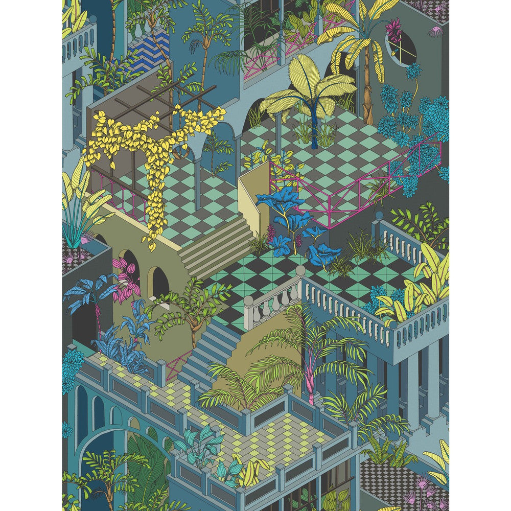 Miami Petrol Multi by Cole & Son Fabric Cole & Son Fabric Miami Petrol MultiFabric COLE & SON CONTEMPORARY FABRICS COTTON - 100% Italy </p><p>Repeat: H: 28.94, V: 38.2 57.87 - Fabric Carolina -