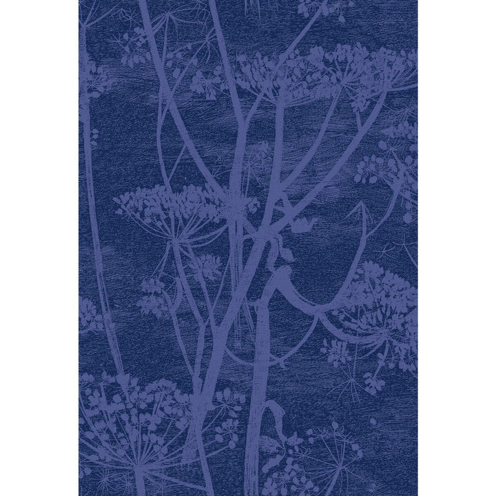 Cow Parsley Hyacinth & Ink by Cole & Son Designer Fabric COLE & SON CONTEMPORARY FABRICS COTTON - 66%;VISCOSE - 31%;POLYESTER - 3% Italy HEAVY Horizontal: 17.33 and Vertical: 25.4 52 - Swanky Fabrics -