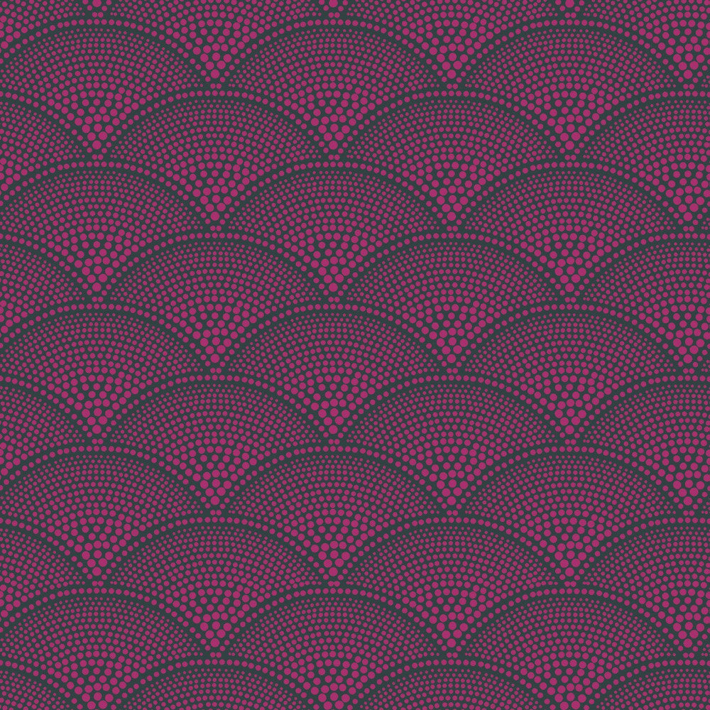 Feather Fan Magnt Char by Cole & Son Designer Fabric COLE & SON CONTEMPORARY FABRICS VISCOSE - 77%;POLYESTER - 23% Italy HEAVY Horizontal: 7 and Vertical: 4 55.7 - Swanky Fabrics -