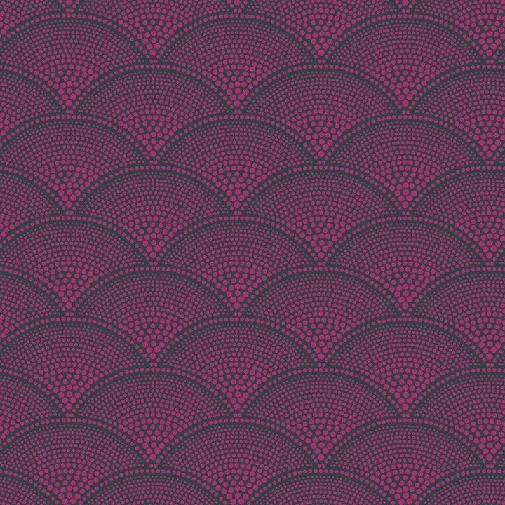 Feather Fan Magnt Char by Cole & Son Designer Fabric COLE & SON CONTEMPORARY FABRICS VISCOSE - 77%;POLYESTER - 23% Italy HEAVY Horizontal: 7 and Vertical: 4 55.7 - Swanky Fabrics -