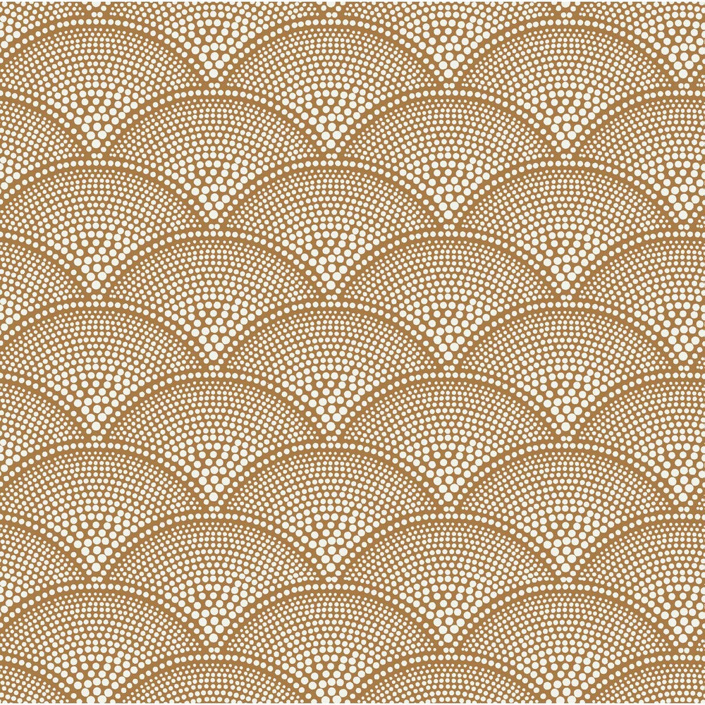 Feather Fan Crm Gingr by Cole & Son Designer Fabric COLE & SON CONTEMPORARY FABRICS VISCOSE - 77%;POLYESTER - 23% Italy HEAVY Horizontal: 7 and Vertical: 4 55.7 - Swanky Fabrics -