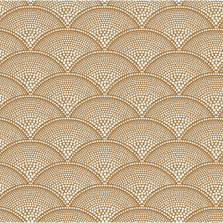 Feather Fan Crm Gingr by Cole & Son Designer Fabric COLE & SON CONTEMPORARY FABRICS VISCOSE - 77%;POLYESTER - 23% Italy HEAVY Horizontal: 7 and Vertical: 4 55.7 - Swanky Fabrics -