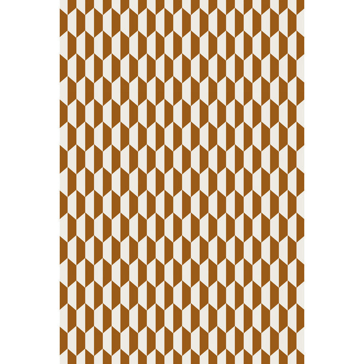 Tile Drk Gingr Crm by Cole & Son Designer Fabric COLE & SON CONTEMPORARY FABRICS VISCOSE - 77%;POLYESTER - 23% Italy HEAVY Horizontal: 1.38 and Vertical: 3.5 54.7 - Swanky Fabrics -
