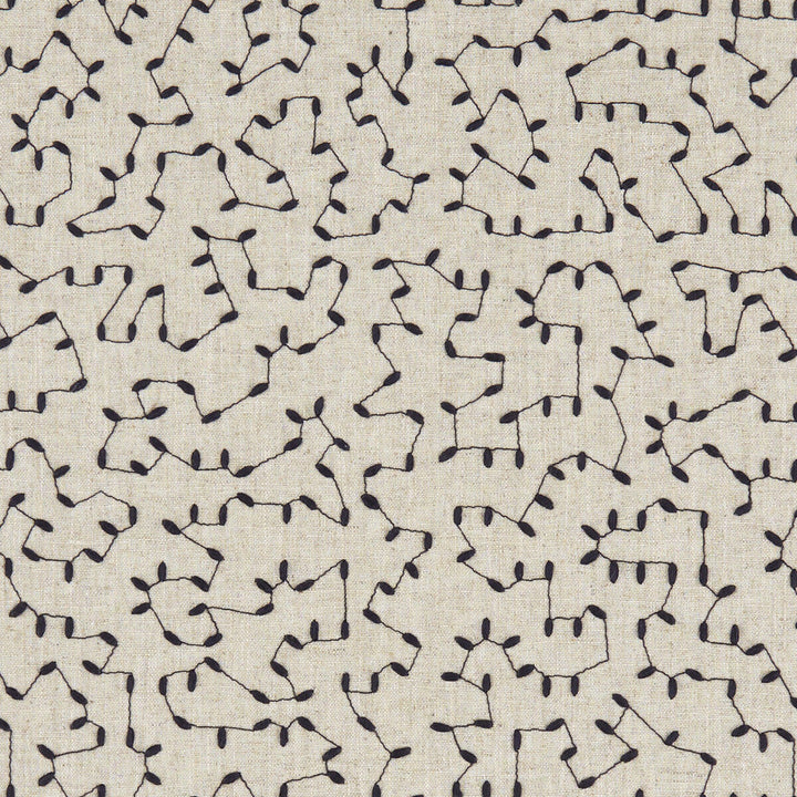 Bibury Midnight by Clarke And Clarke Designer Fabric CLARKE & CLARKE AVEBURY - India - Horizontal: 12.6 and Vertical: 12.2 54 - Swanky Fabrics -