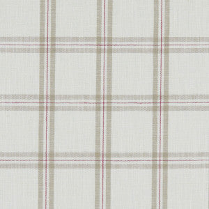 Clarke And Clarke Fabric Kelmscott Raspberry/Linen