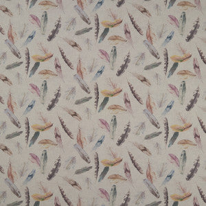 Clarke And Clarke Fabric Feather Nica Cream