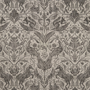 Clarke And Clarke Fabric Forest Trail Charcoal