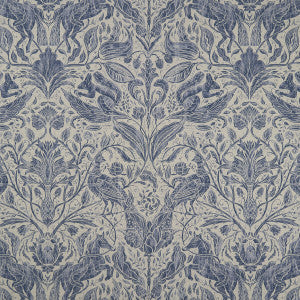 Clarke And Clarke Fabric Forest Trail Ink