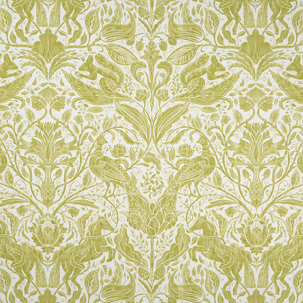 Forest Trail Citrus by Clarke And Clarke Designer Fabric CLARKE & CLARKE COUNTRY GARDEN COTTON - 100% Spain MEDIUM Horizontal: 26.97 and Vertical: 34.65 54 - Swanky Fabrics -