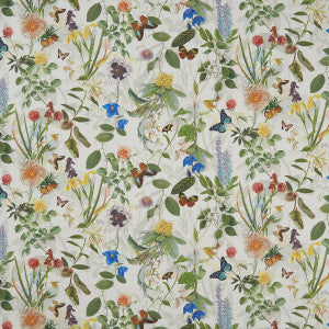Clarke And Clarke Fabric Secret Garden Cream