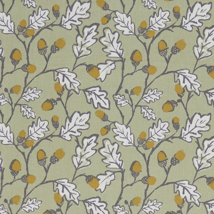 Acorn Trail Sage by Clarke And Clarke Designer Fabric CLARKE & CLARKE LAND & SEA COTTON - 100% Turkey MEDIUM Horizontal: 6.77 and Vertical: 6.3 54 - Swanky Fabrics -