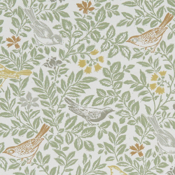 Bird Song Autumn by Clarke And Clarke Designer Fabric CLARKE & CLARKE LAND & SEA COTTON - 100% Turkey MEDIUM Horizontal: 17.99 and Vertical: 15.94 54 - Swanky Fabrics -