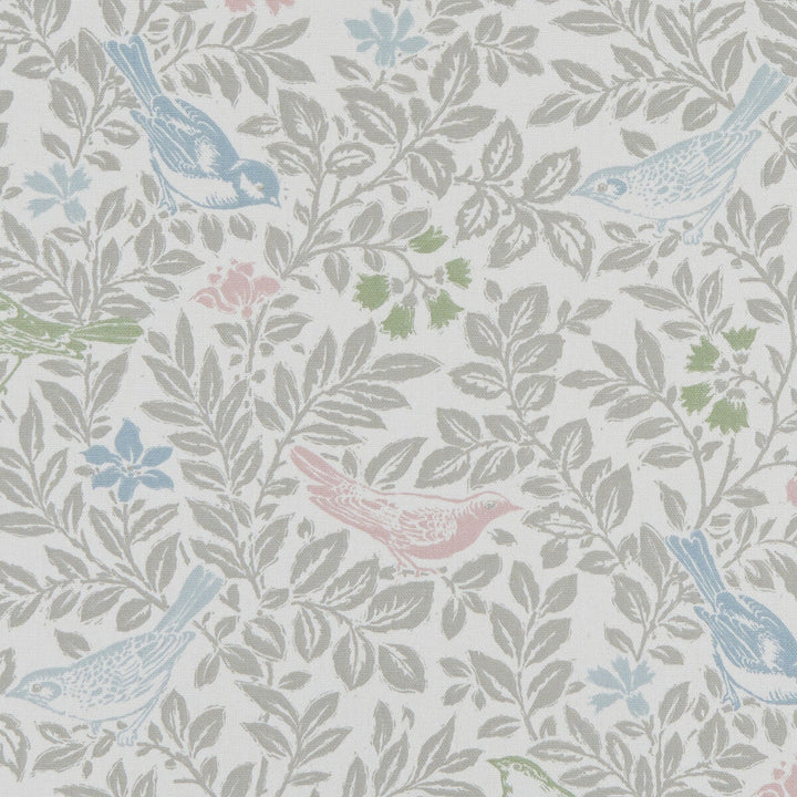 Bird Song Pastel by Clarke And Clarke Designer Fabric CLARKE & CLARKE LAND & SEA COTTON - 100% Turkey MEDIUM Horizontal: 17.99 and Vertical: 15.94 54 - Swanky Fabrics -