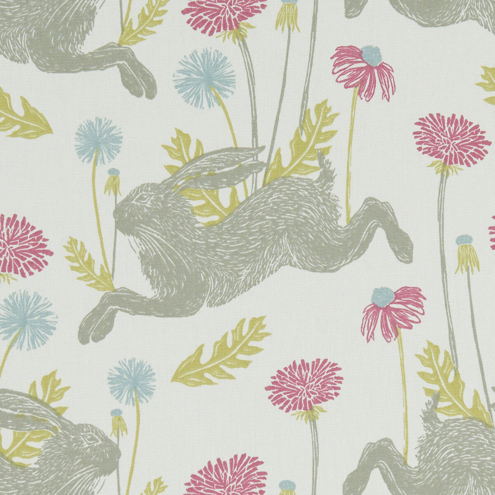 March Hare Summer by Clarke And Clarke Designer Fabric CLARKE & CLARKE LAND & SEA COTTON - 100% Turkey MEDIUM Horizontal: 13.5 and Vertical: 12.4 54 - Swanky Fabrics -