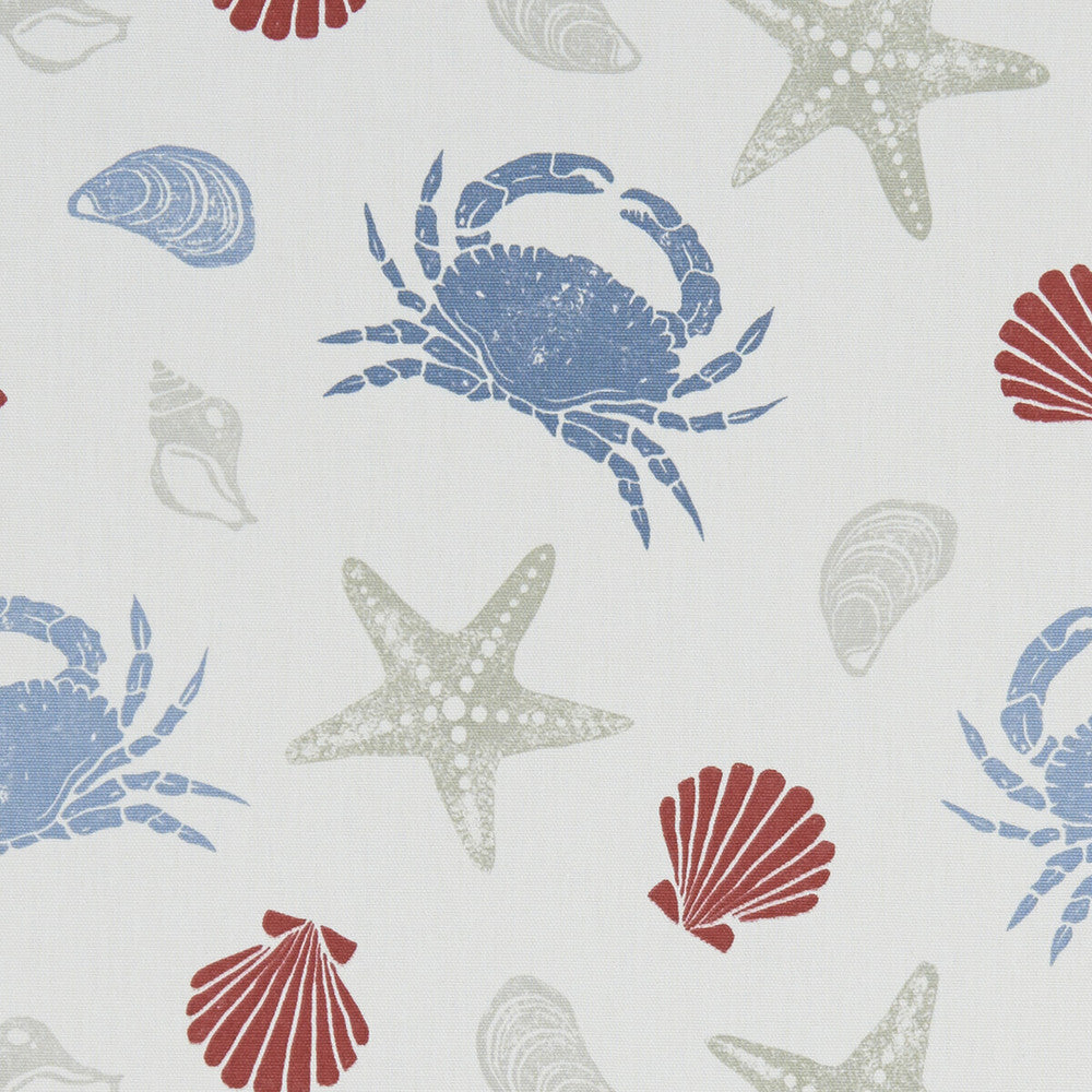 Offshore Marine by Clarke And Clarke Designer Fabric CLARKE & CLARKE LAND & SEA COTTON - 100% Turkey MEDIUM Horizontal: 13.5 and Vertical: 12.4 54 - Swanky Fabrics -