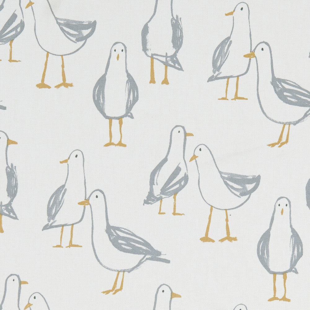 Laridae Natural by Clarke And Clarke Designer Fabric CLARKE & CLARKE LAND & SEA COTTON - 100% Turkey MEDIUM Horizontal: 13.5 and Vertical: 12.4 54 - Swanky Fabrics -