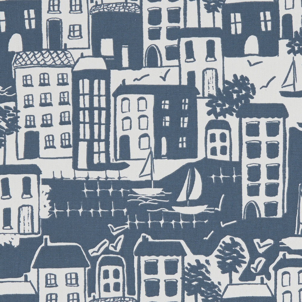 Waterside Navy by Clarke And Clarke Fabric Clarke And Clarke Fabric Waterside NavyFabric CLARKE & CLARKE LAND & SEA COTTON - 100% Turkey </p><p>Repeat: H: 26.97, V: 12.4 54 - Fabric Carolina -
