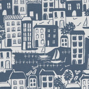 Clarke And Clarke Fabric Waterside Navy