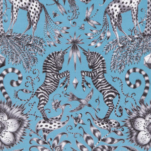 Clarke And Clarke Fabric Kruger Velvet Teal