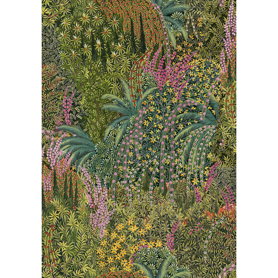 Cole & Son Fabric Cascade Linen - Leaf Green