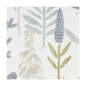 Clarke And Clarke Fabric Bellflower Chambray/Honey
