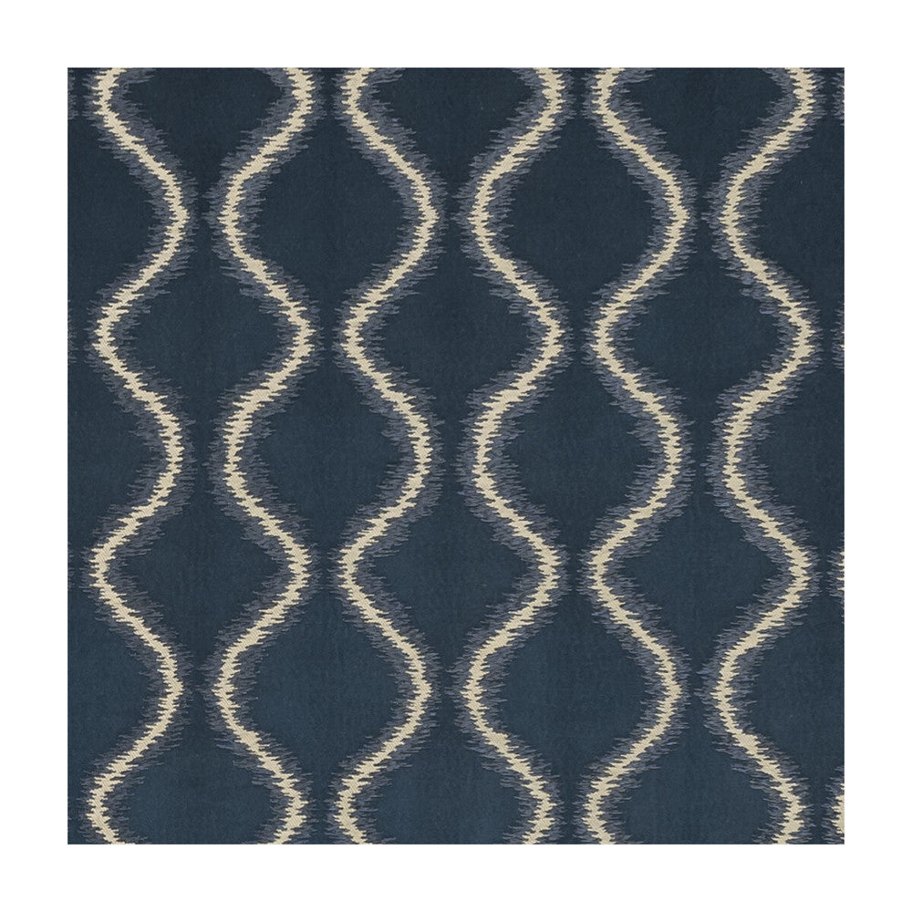 Solare Midnight by Clarke And Clarke Designer Fabric CLARKE & CLARKE LUSSO 2 POLYESTER - 57%;COTTON - 43% India - Horizontal: 9.09 and Vertical: 11.1 54 - Swanky Fabrics -