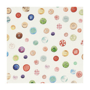 Clarke And Clarke Fabric Button Box Cream