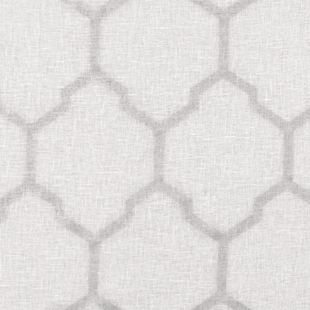 Arturo Silver by Clarke And Clarke Designer Fabric CLARKE & CLARKE LUSSO SHEERS LINEN - 50%;POLYESTER - 50% Turkey - Horizontal: 6.3 and Vertical: 10.24 117 - Swanky Fabrics -
