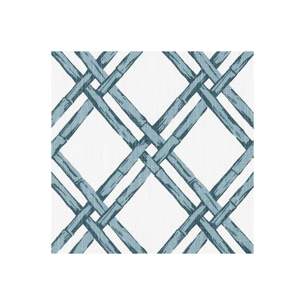 Bhutan Denim by Clarke And Clarke Designer Fabric CLARKE & CLARKE ORIENTAL GARDEN COTTON - 90%;LINEN - 10% United Kingdom MEDIUM Horizontal: 5.31 and Vertical: 6.22 54 - Swanky Fabrics -