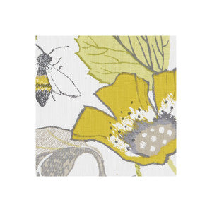 Clarke And Clarke Fabric Lotus Chartreuse/Charcoal