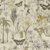 Clarke And Clarke Fabric Botany Charcoal/Chartreuse