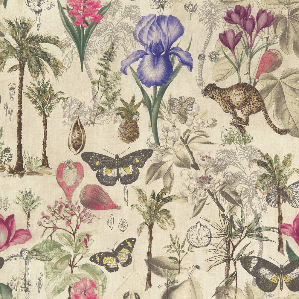 Botany Summer by Clarke And Clarke Fabric Clarke And Clarke Fabric Botany SummerFabric CLARKE & CLARKE EXOTICA COTTON - 100% India </p><p>Repeat: H: 27.125, V: 27.125 55.125 - Fabric Carolina -