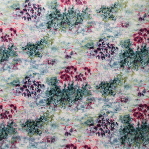 Clarke And Clarke Fabric Fiore Slate/Amethyst